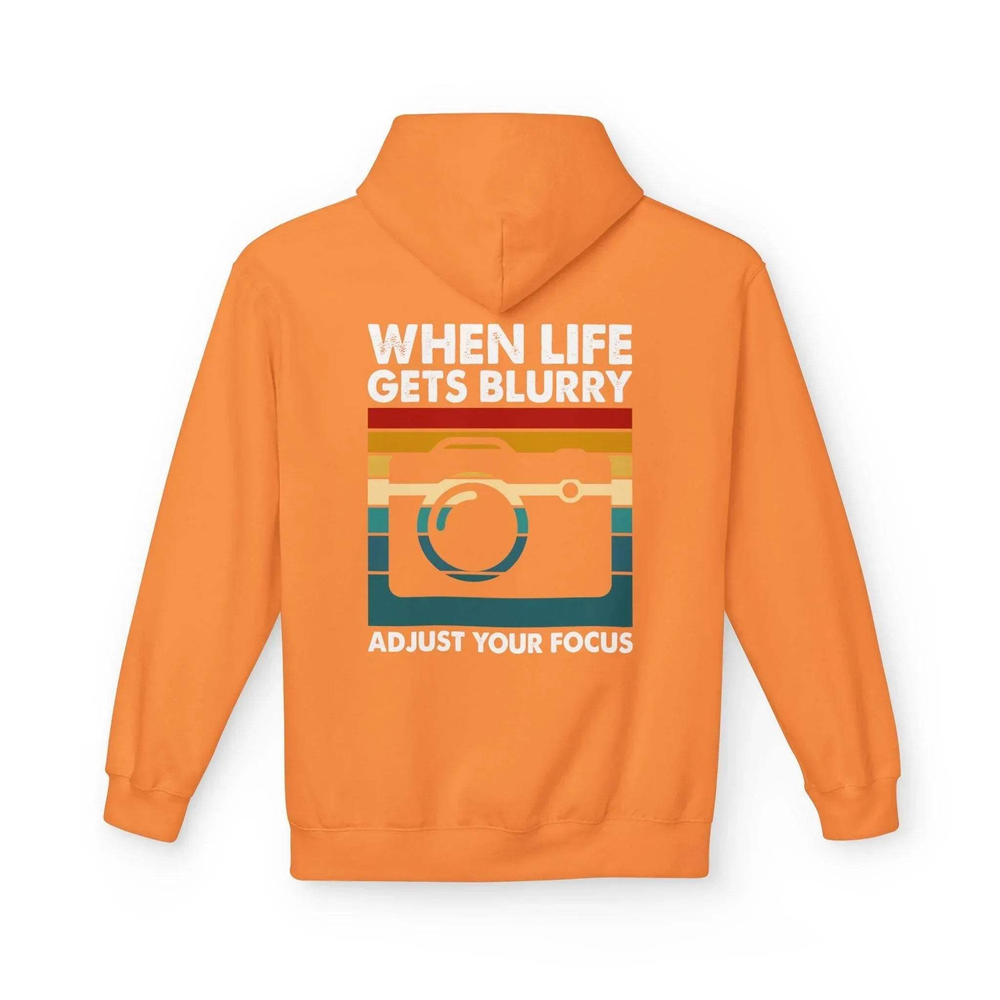Inspirational 'Adjust Your Focus' Cozy Fleece Hoodie for Ultimate Comfort