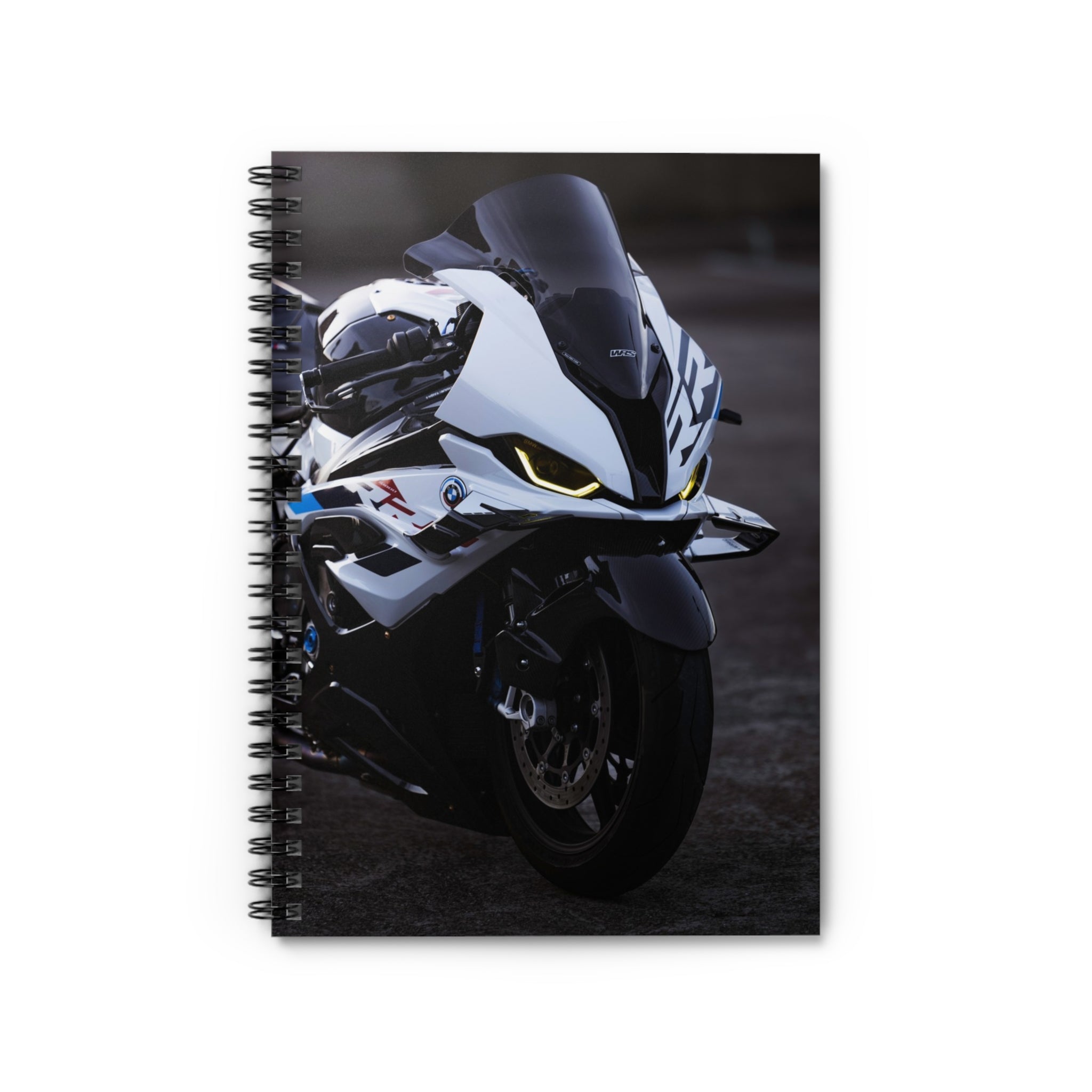 BMW S1000RR Drag Spec Motorcycle Spiral Notebook #014 - Throttle Designs