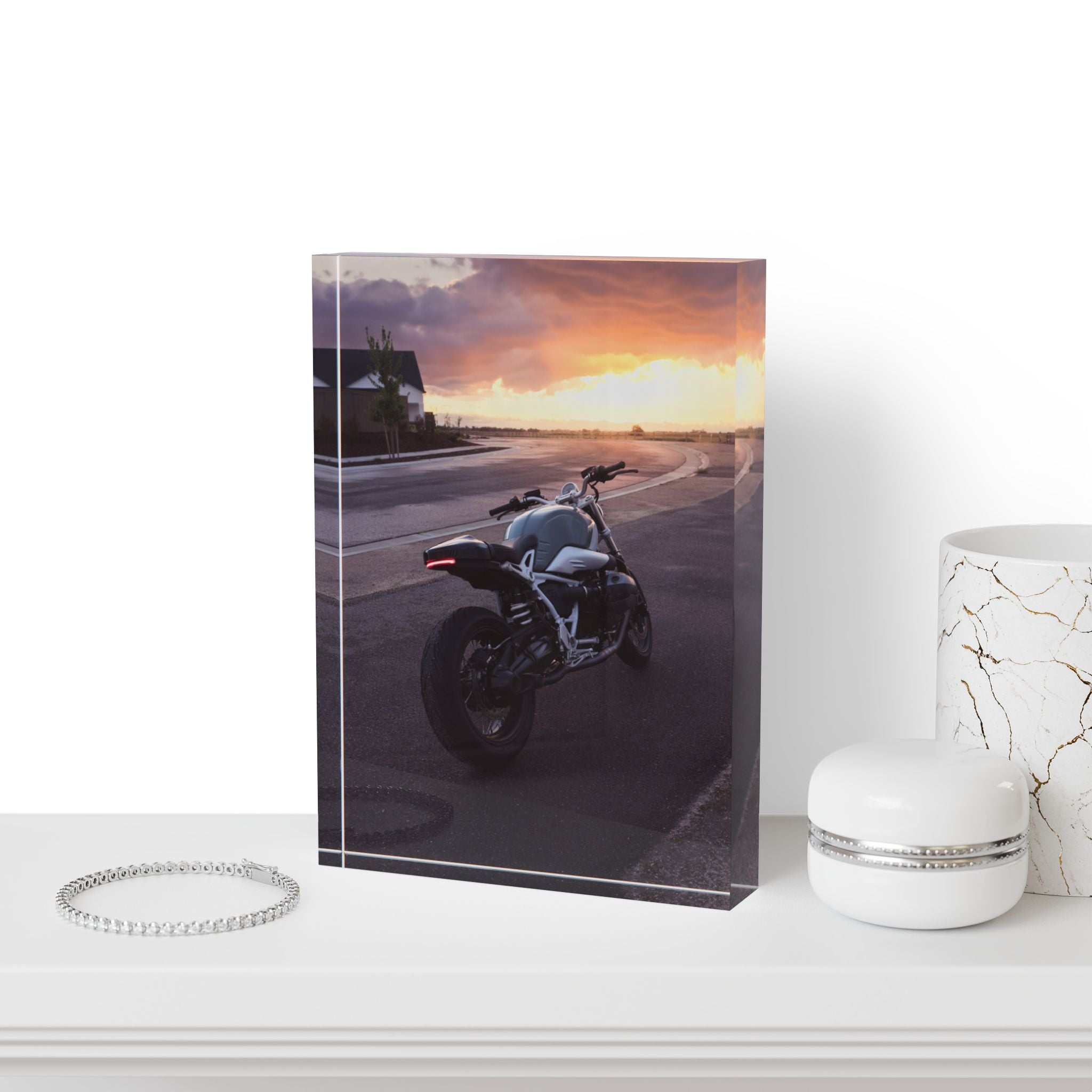 BMW R Nine T Motorcycle Acrylic Photo Block #007 - Throttle Designs