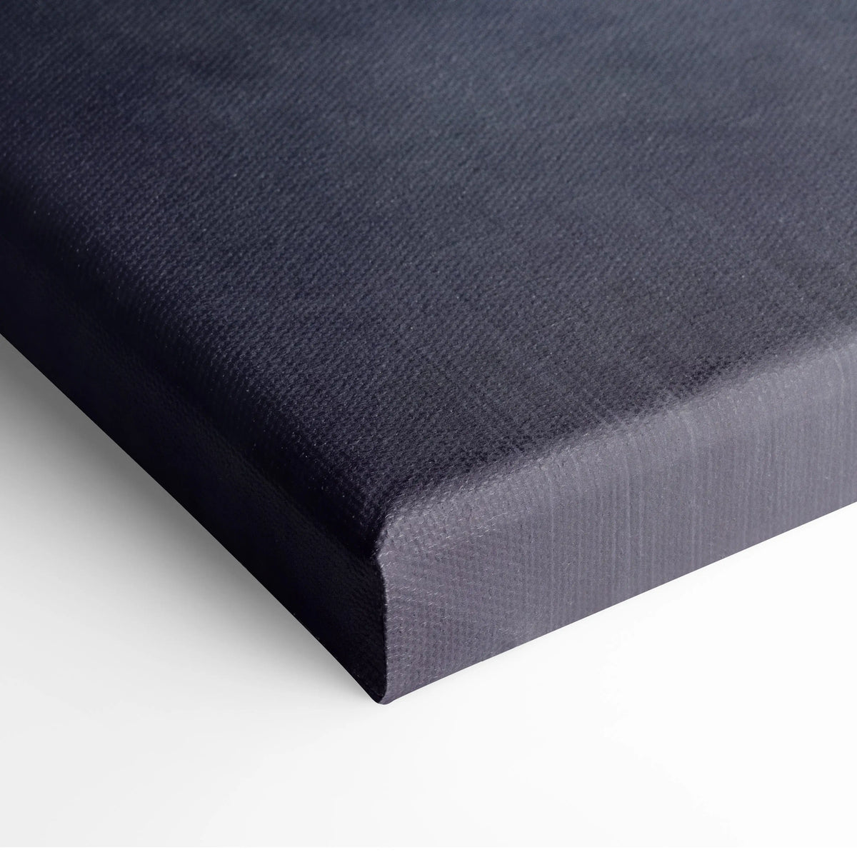 Nissan 370z inspired black canvas art with textured woven fabric and neatly finished edges for luxury wall decor