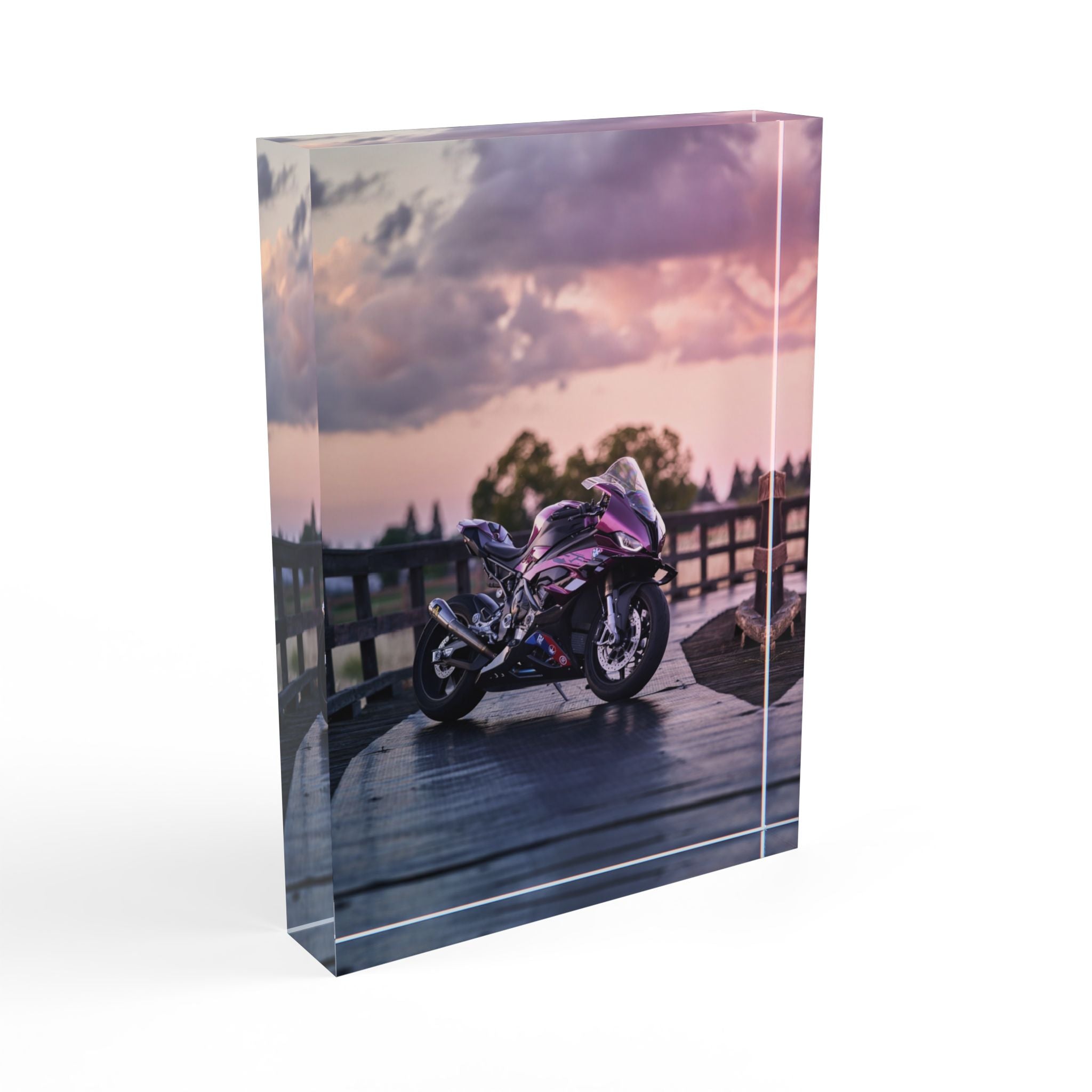 BMW S1000RR Motorcycle Acrylic Photo Block #030 - Throttle Designs