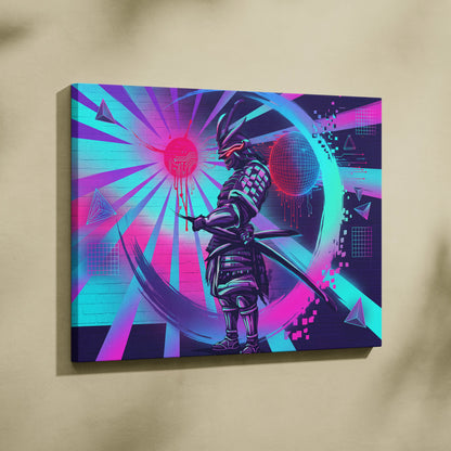 Vaporwave Neon Dragon Art - Dragon Neon Pink Purple Blue Living Room Vaporwave Mystical Neon Cyberpunk Wall Art Canvas