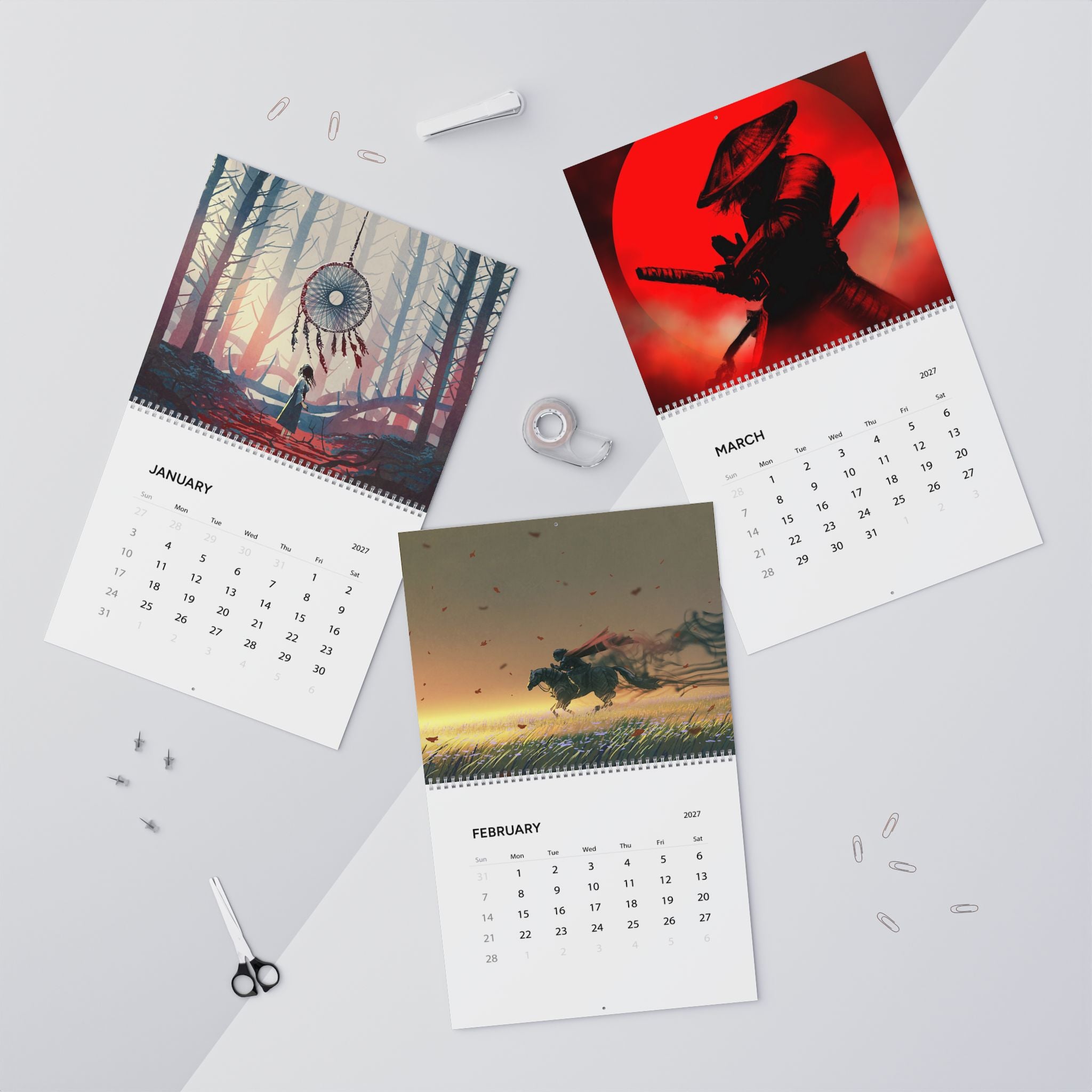 2027 Fantasy Artwork Wall Calendar – Magical Worlds, Dreamlike Scenes & Imaginative Art Collection