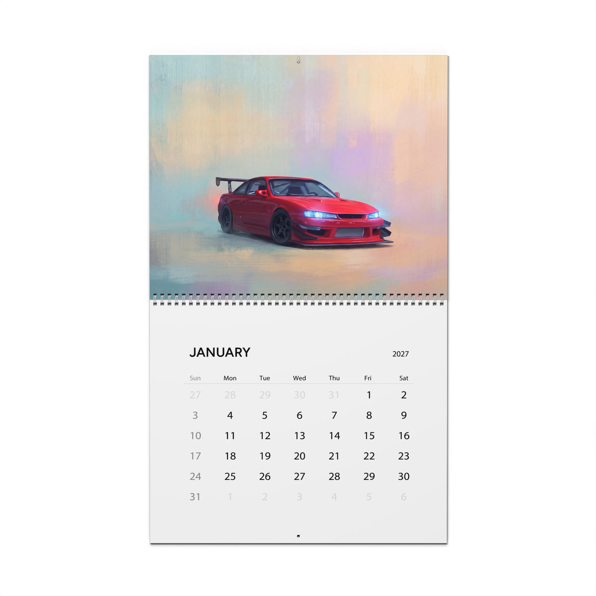 2027 JDM Cars Artwork Calendar | Japanese Sports Car Wall Calendar