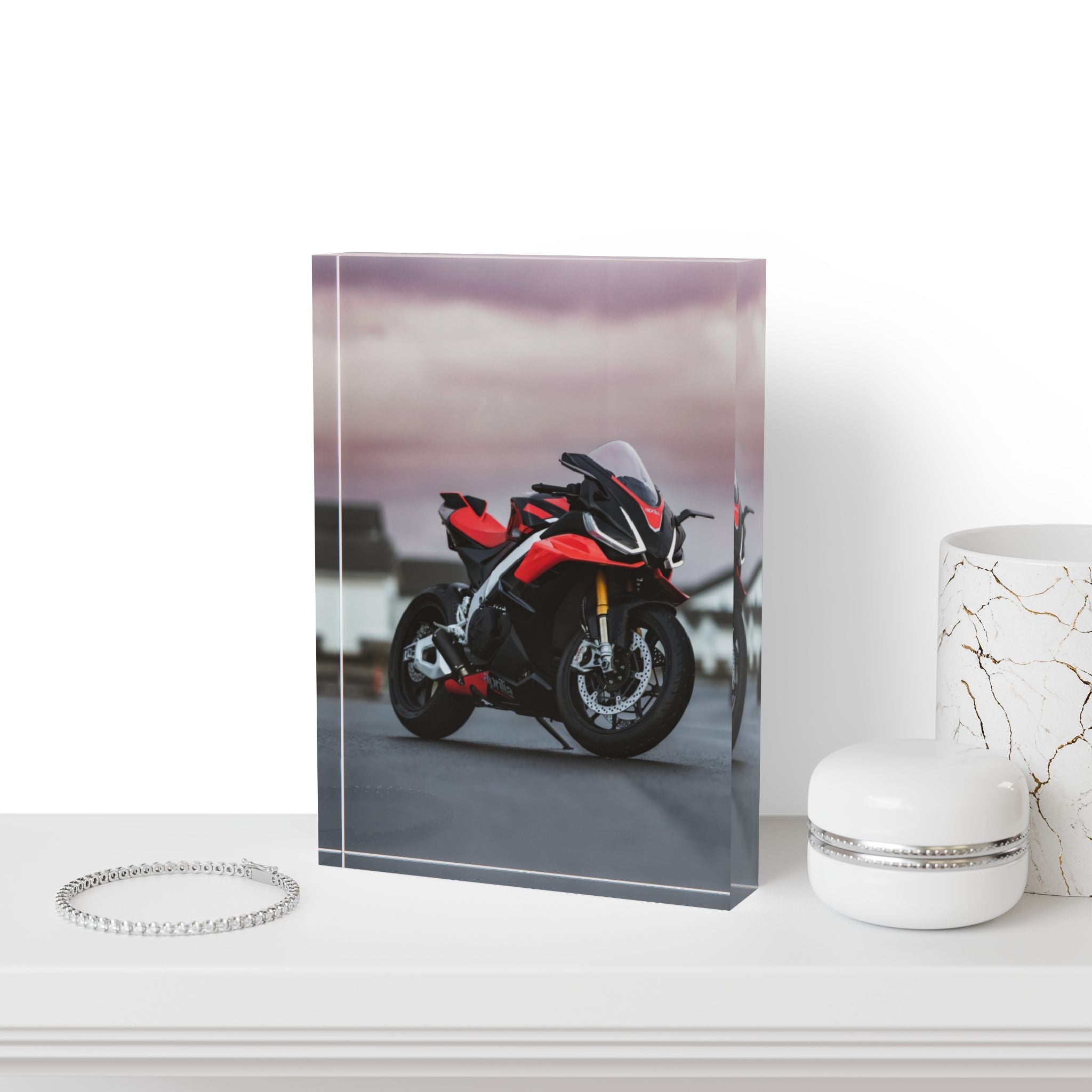 Aprilia RSV4 Motorcycle Acrylic Photo Block #004 - Throttle Designs