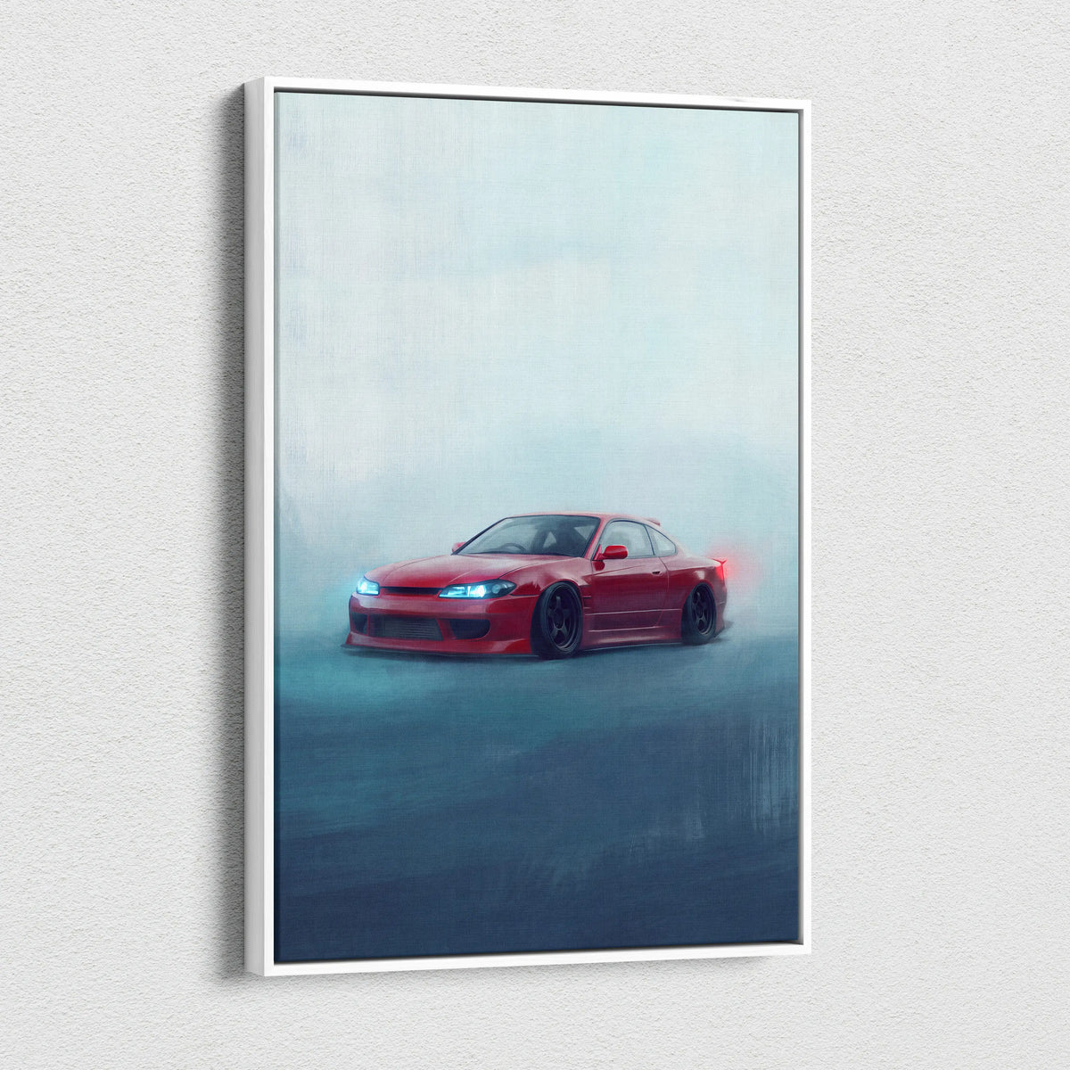 Nissan Silvia S15 Inspired Car Wall Art - Japanese Drift Vehicle Canvas Print for Living Room