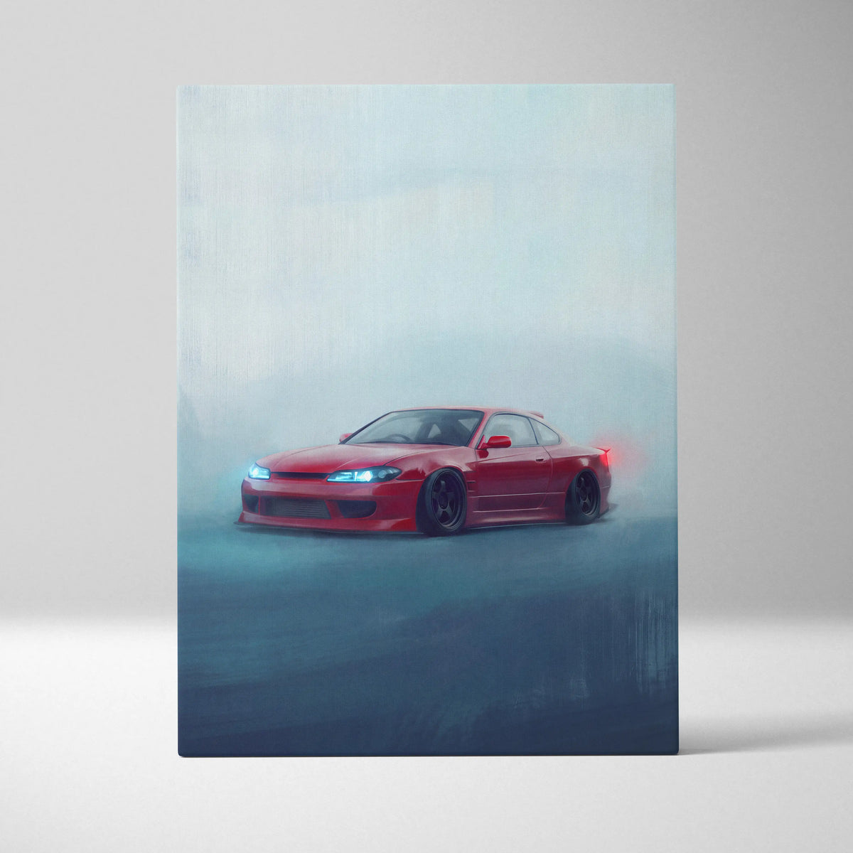 Nissan Silvia S15 Inspired Car Wall Art - Japanese Drift Vehicle Canvas Print for Living Room