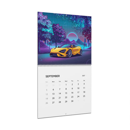 2027 Supercar Artwork Calendar – Vaporwave Inspired Exotic Cars & Retro Neon Designs