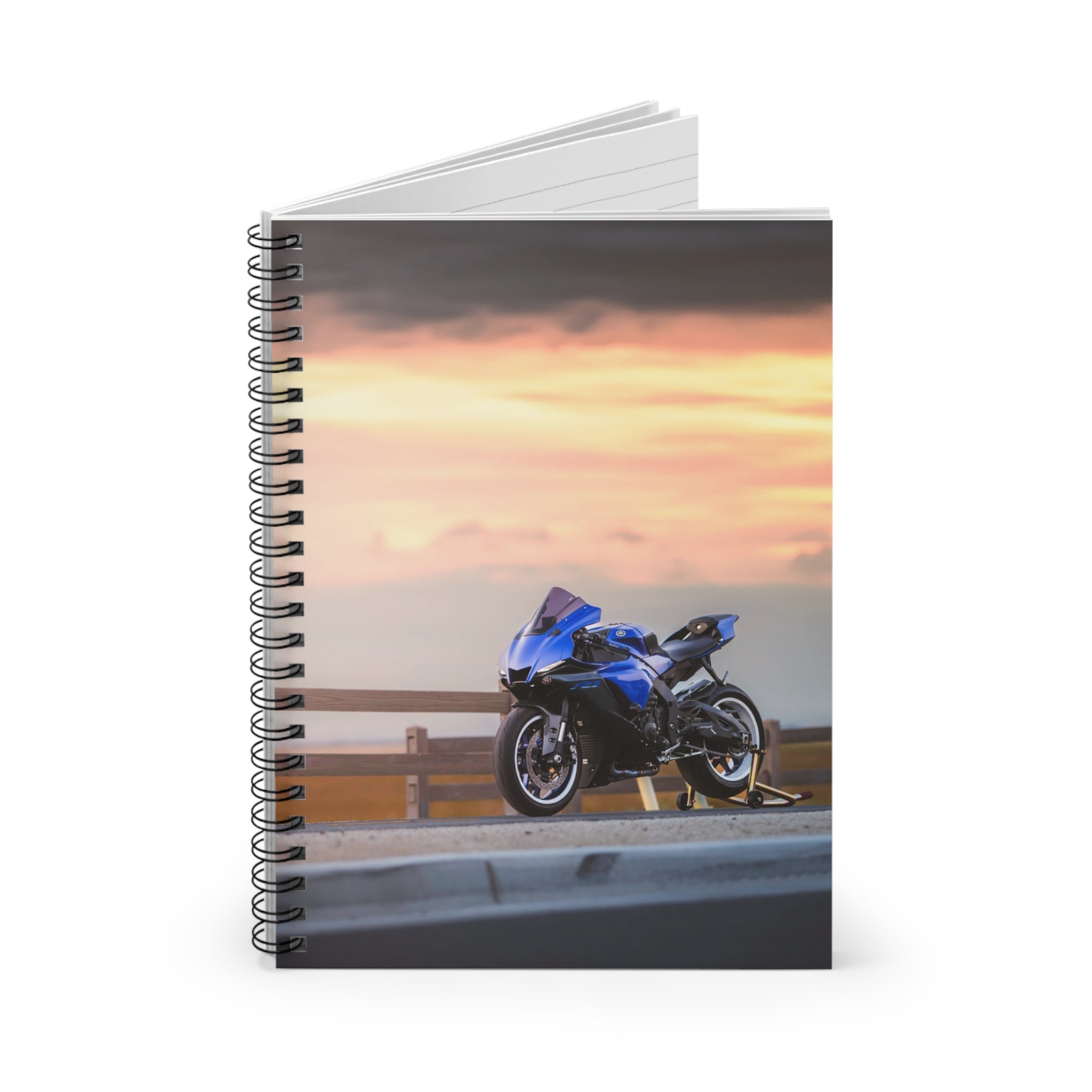 Yamaha R1 Motorcycle Spiral Notebook #014 - Throttle Designs