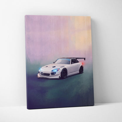 Honda S2000 Inspired Canvas Art - Widebody Japanese Sports Vehicle Wall Decor and Display
