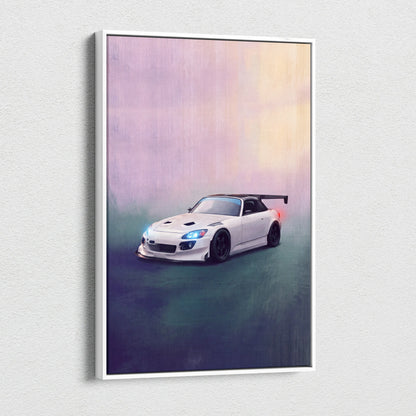 Honda S2000 Inspired Canvas Art - Widebody Japanese Sports Vehicle Wall Decor and Display