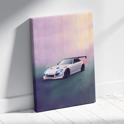 Honda S2000 Inspired Canvas Art - Widebody Japanese Sports Vehicle Wall Decor and Display