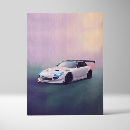Honda S2000 Inspired Canvas Art - Widebody Japanese Sports Vehicle Wall Decor and Display