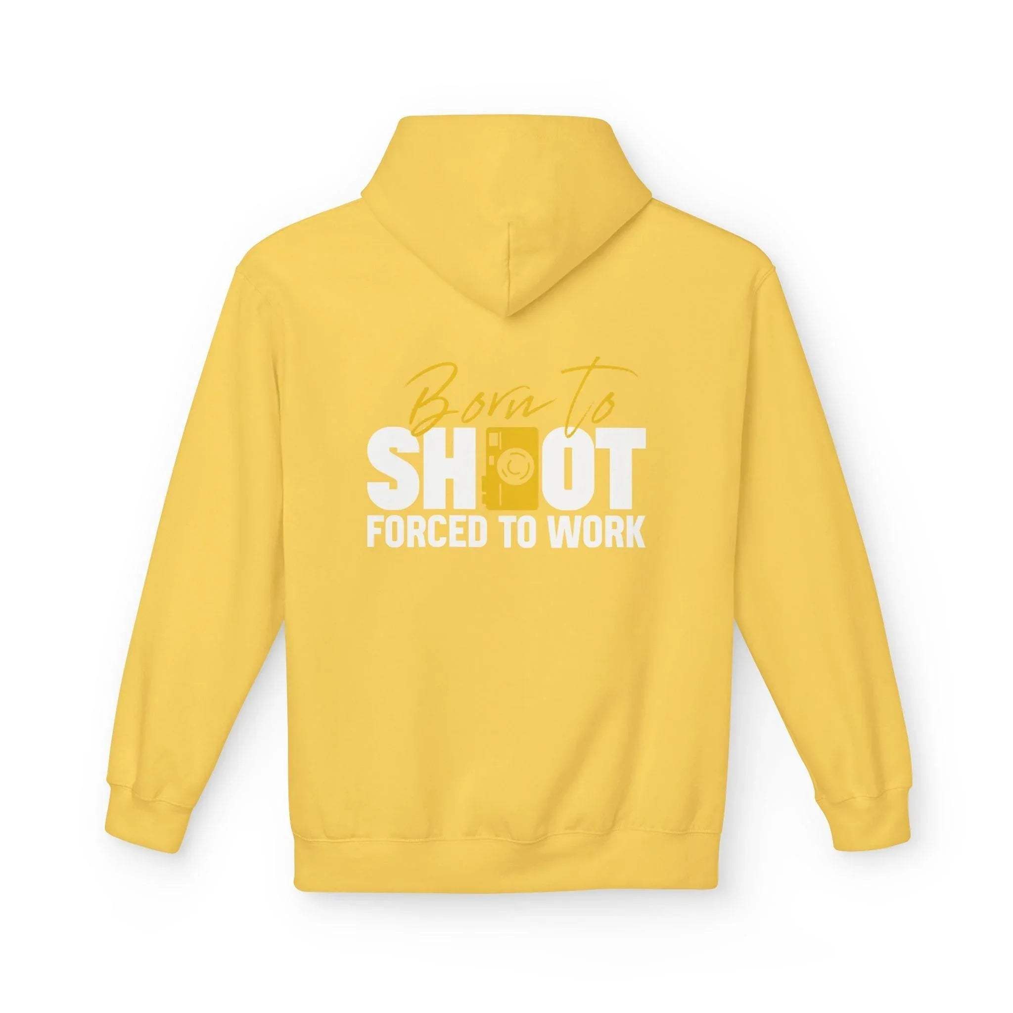 Ultimate Photographer’s Hoodie: 'Born To Shoot, Forced To Work' - Cozy Fleece for Creative Souls