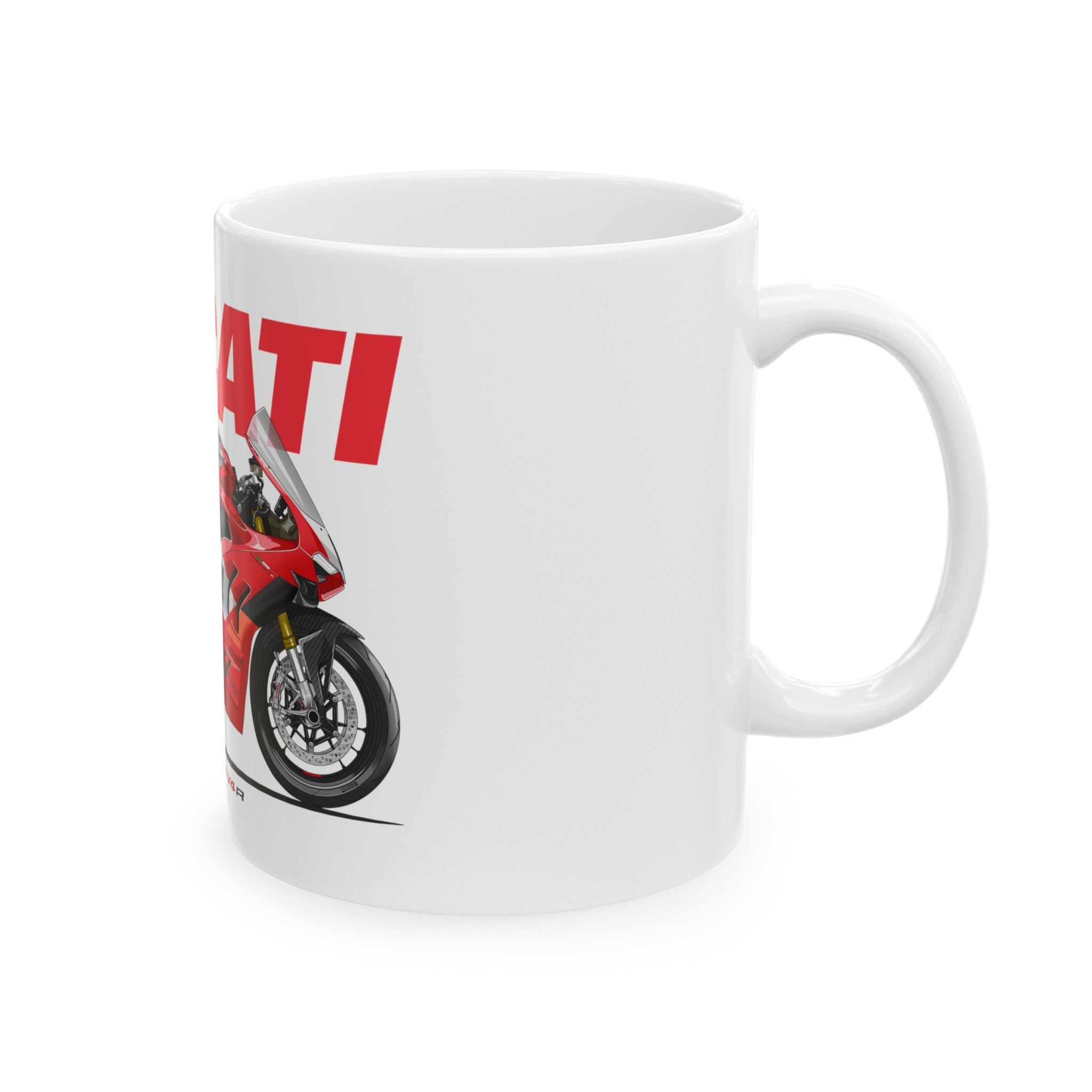 Ducati Panigale V4R V4 V4S Motorcycle Ceramic Mug, 11oz - Throttle Designs