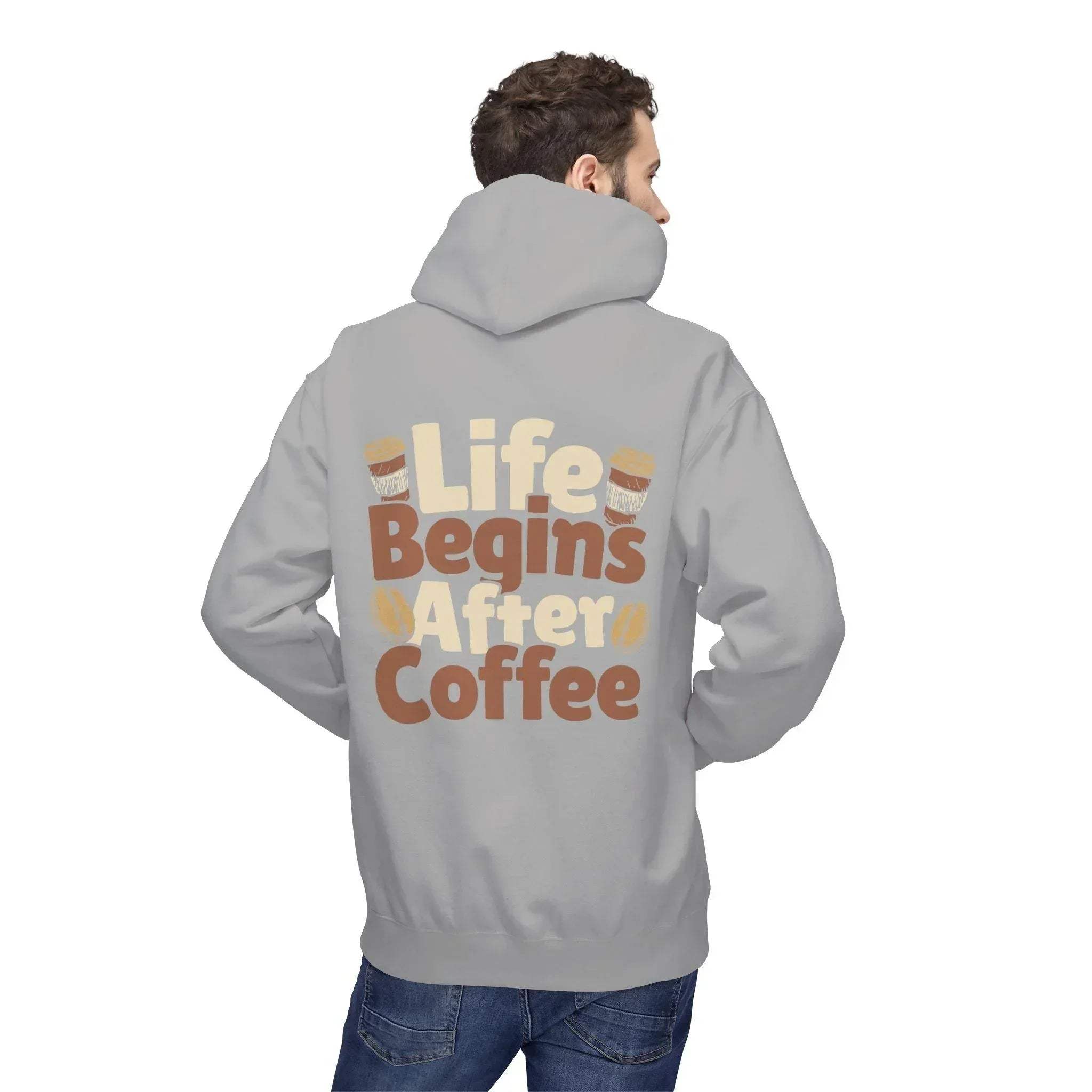 Cozy Life Begins After Coffee Fleece Pullover Hoodie