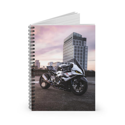 BMW S1000RR Drag Spec Motorcycle Spiral Notebook #011 - Throttle Designs