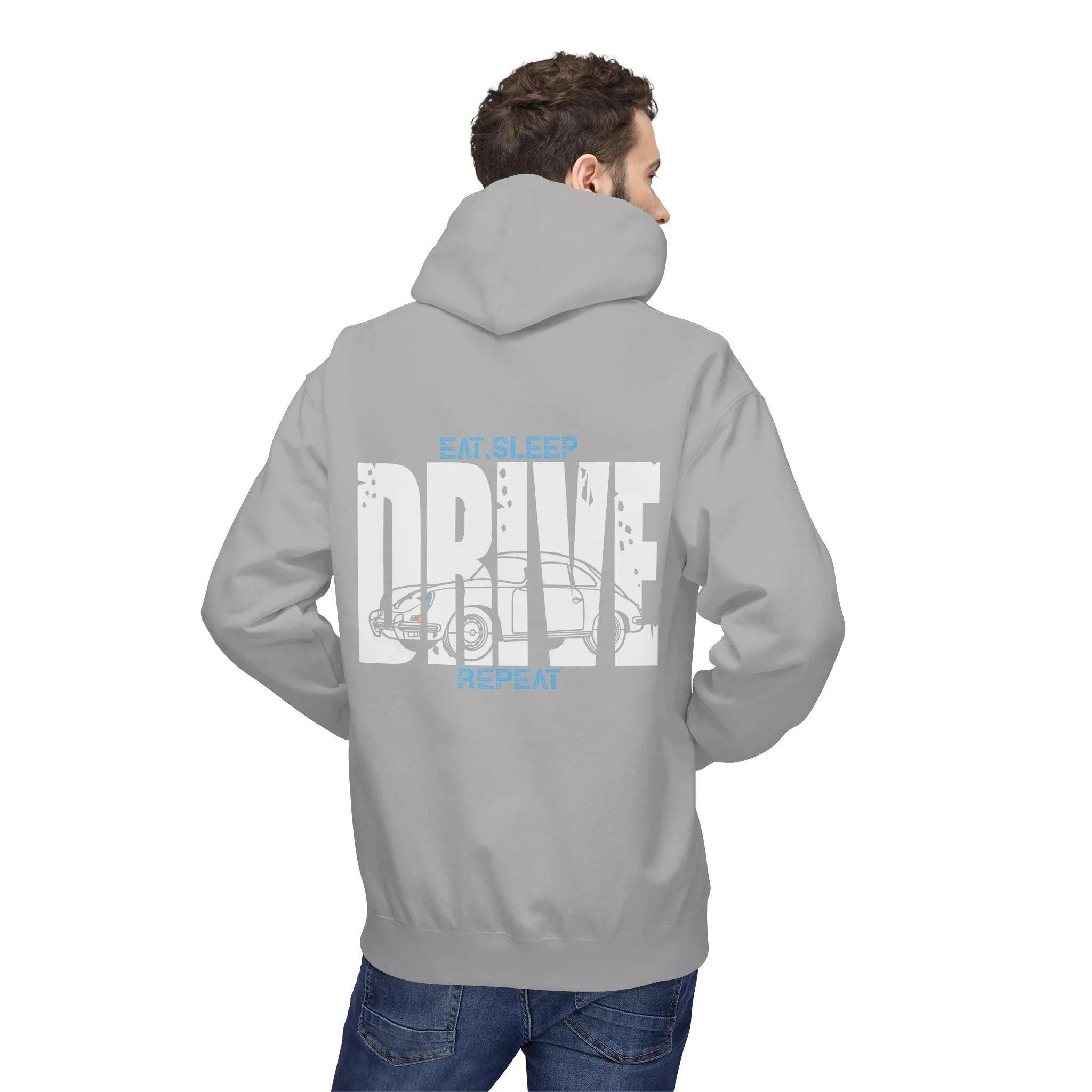 Classic Porsche 356 DRIVE Fleece Hoodie for Car Enthusiasts