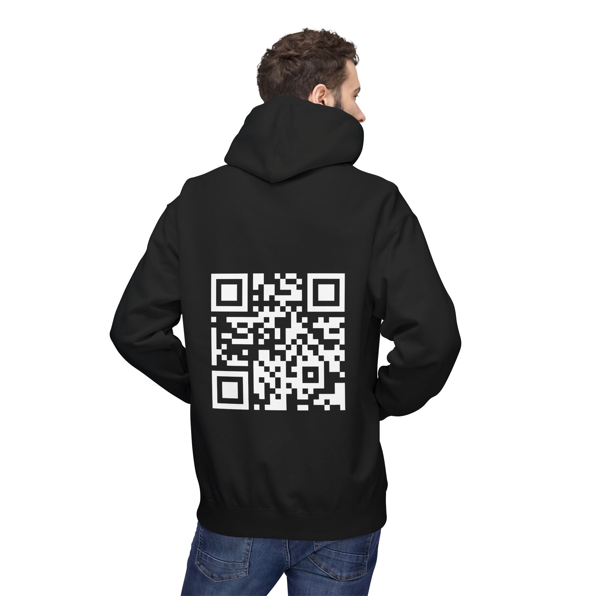 "Your Car Is Slow" QR Code Hoodie - Humor for Car Lovers & Bikers - Throttle Designs