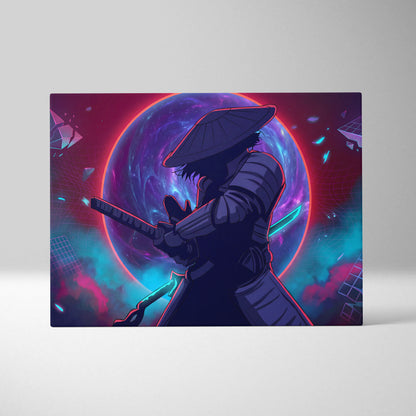 Vaporwave Fantasy Neon Cosmos Wall Art Canvas - Space Figure Neon Pink Purple Blue Living Room Art Vaporwave Mood Canvas