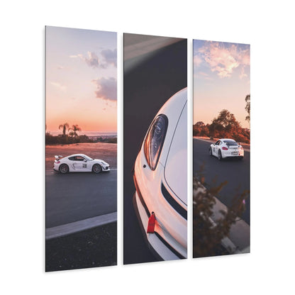 Porsche GT4 3-Piece Acrylic Wall Art #001 for Car Lovers