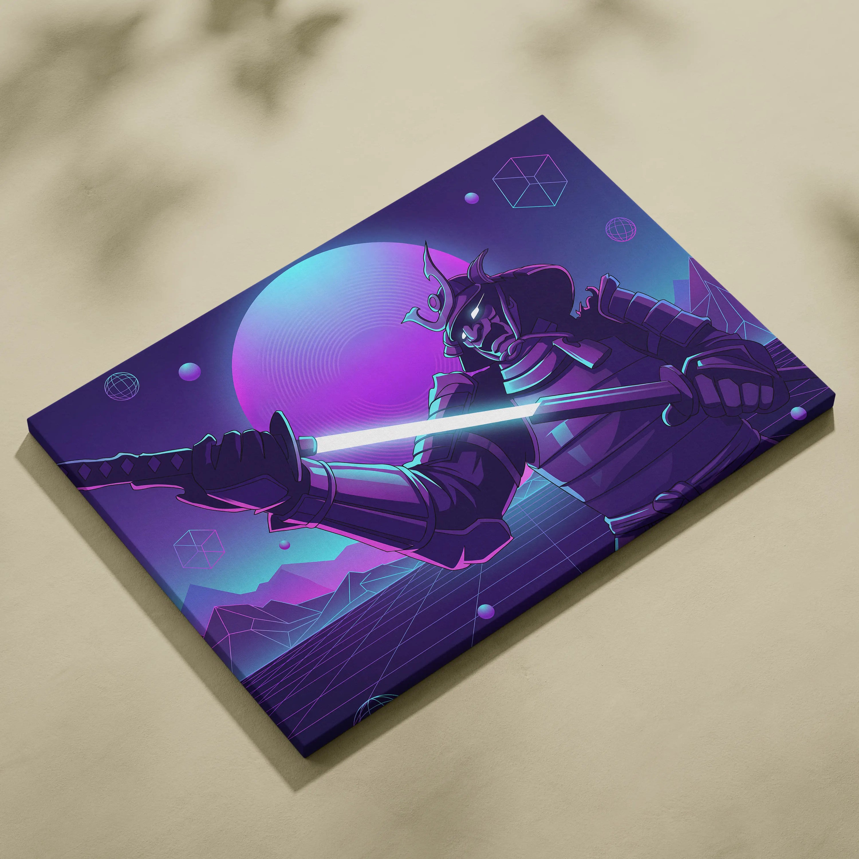 Vaporwave Neon Cosmos Canvas - Astronaut Neon Pink Blue Living Room Vaporwave Dreamy Retro Futuristic Neon Space Canvas