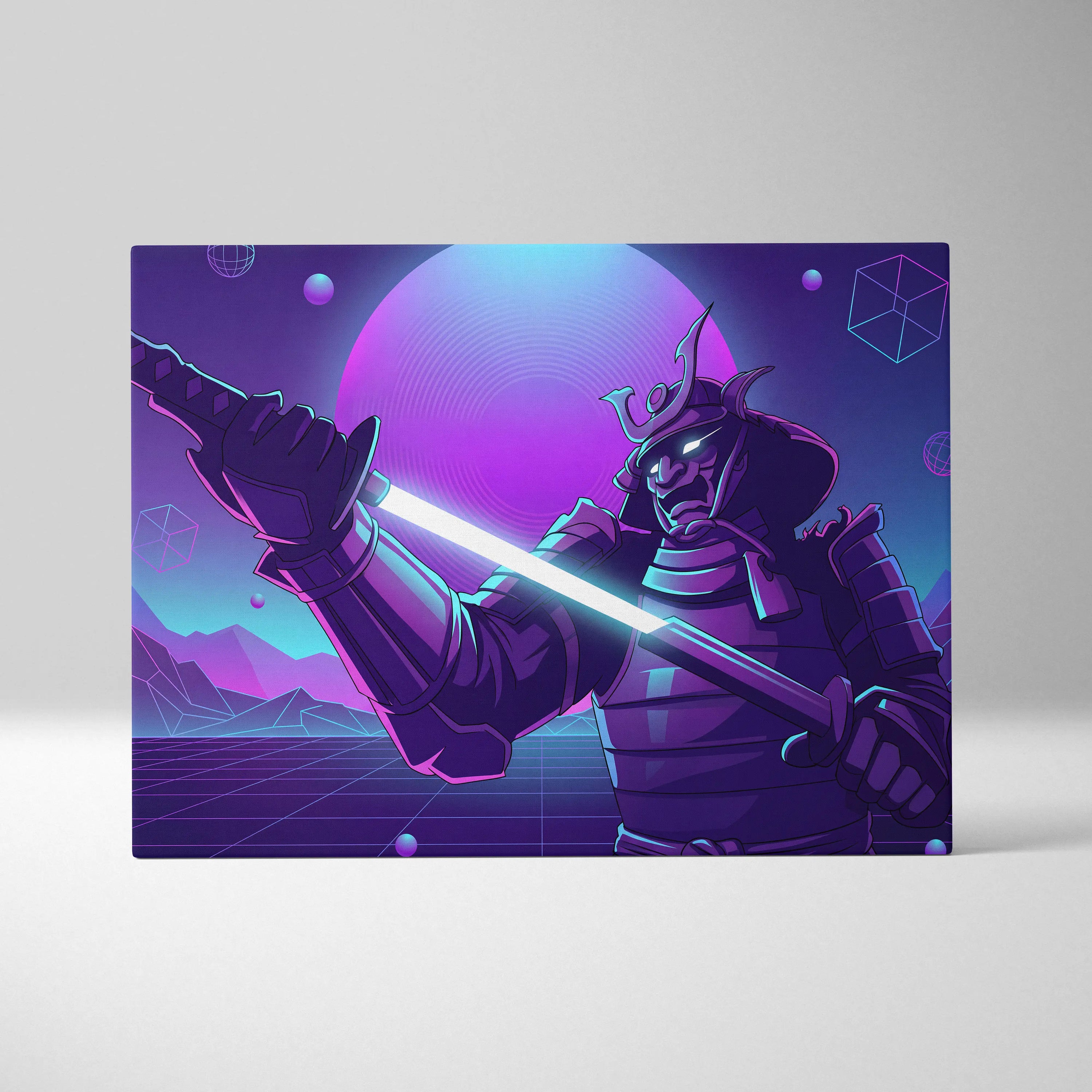 Vaporwave Neon Cosmos Canvas - Astronaut Neon Pink Blue Living Room Vaporwave Dreamy Retro Futuristic Neon Space Canvas