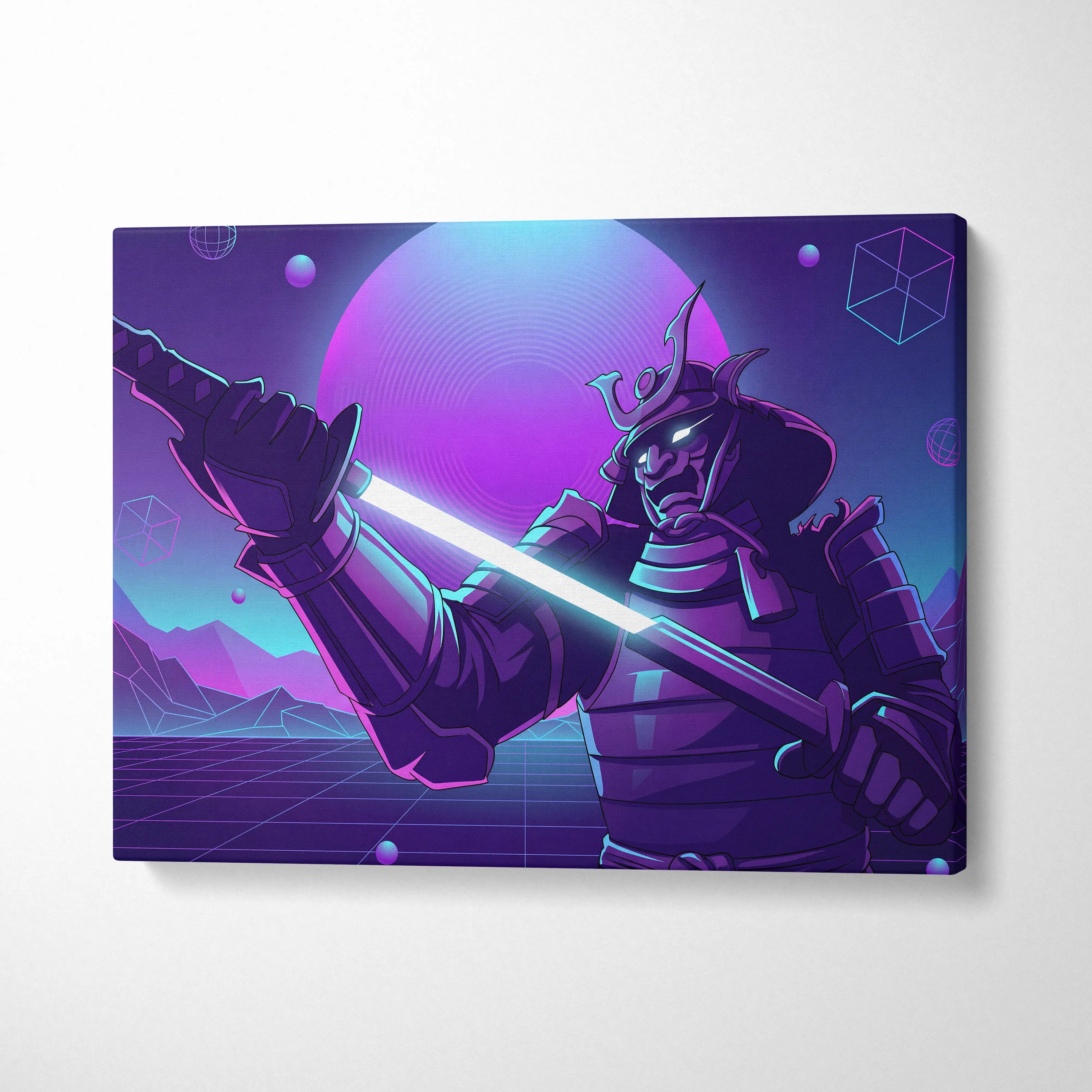 Vaporwave Neon Cosmos Canvas - Astronaut Neon Pink Blue Living Room Vaporwave Dreamy Retro Futuristic Neon Space Canvas