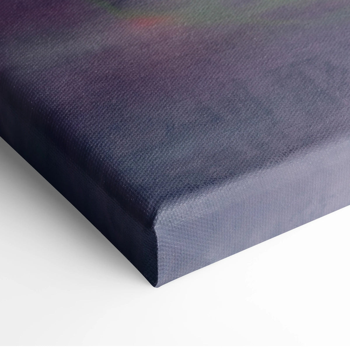 A porsche 911 gt3 rs inspired automotive wall art canvas print with deep navy blue woven texture and purple indigo gradient