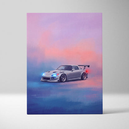 Honda S2000 Inspired Canvas Art - Widebody JDM Performance Vehicle Wall Decor and Display