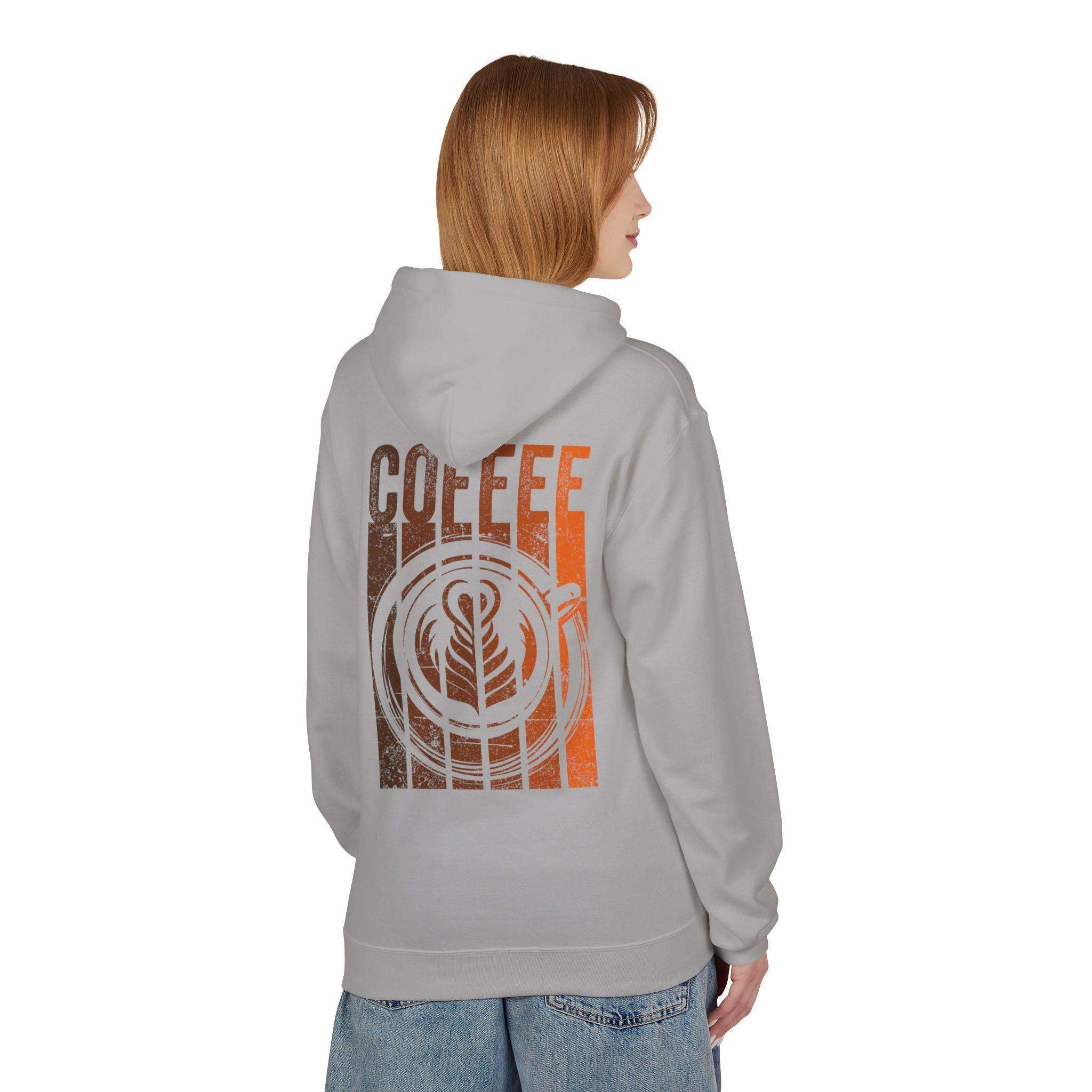 Chic Designer Coffee Fleece Pullover Hoodie for Ultimate Comfort