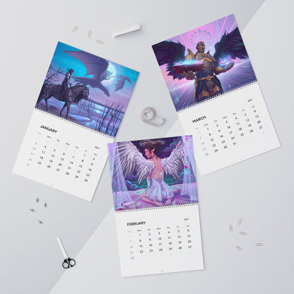 2027 Vaporwave Fantasy Artwork Wall Calendar – Colorful Dreamlike Art Collection
