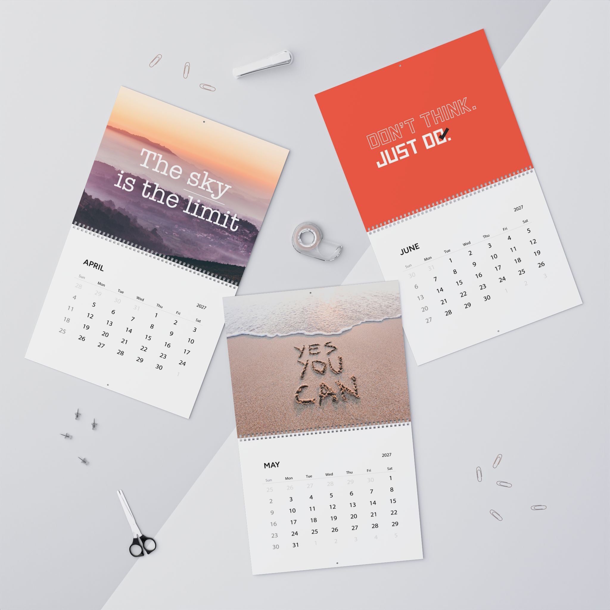2027 Motivation & Inspiration Wall Calendar – Positive Quotes, Encouraging Messages & Inspiring Art