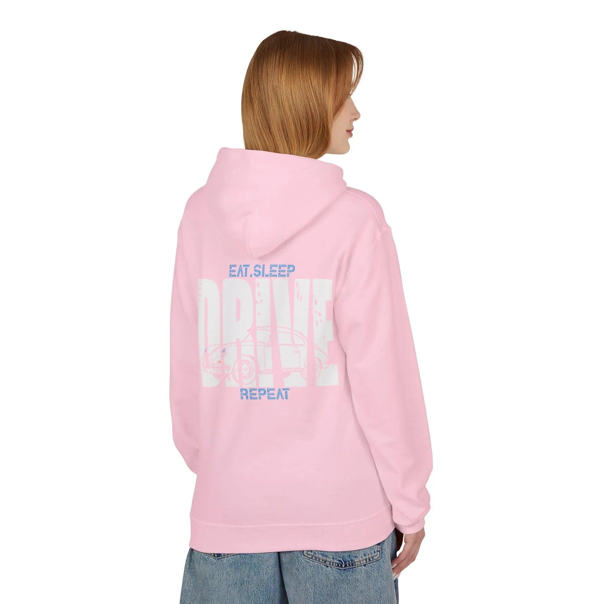 Classic Porsche 356 DRIVE Fleece Hoodie for Car Enthusiasts