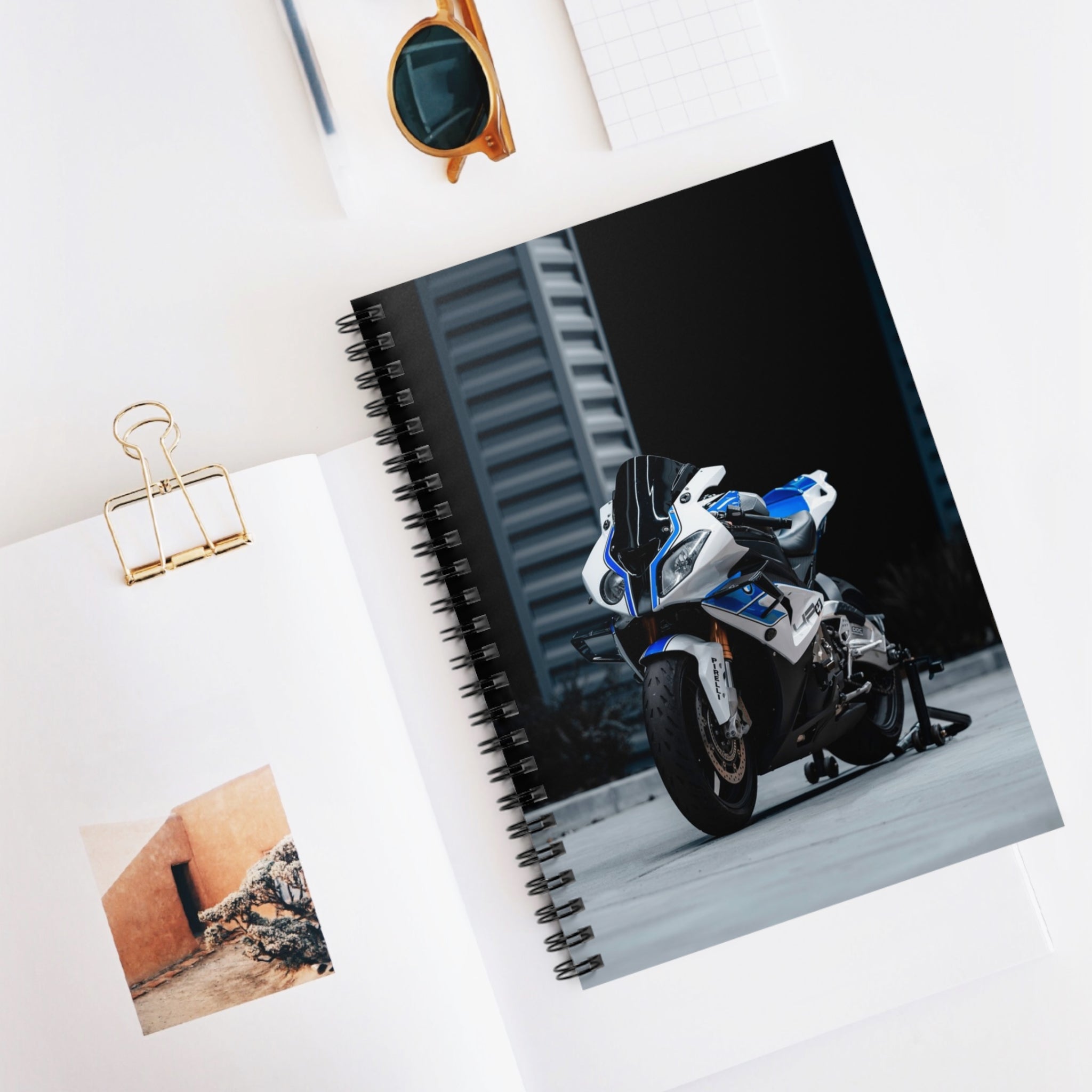 BMW S1000RR HP4 Motorcycle Spiral Notebook #003 - Throttle Designs