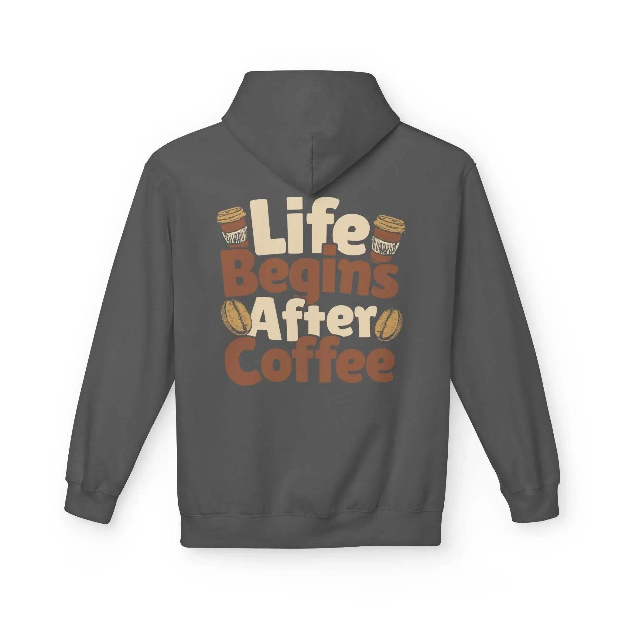 Cozy Life Begins After Coffee Fleece Pullover Hoodie