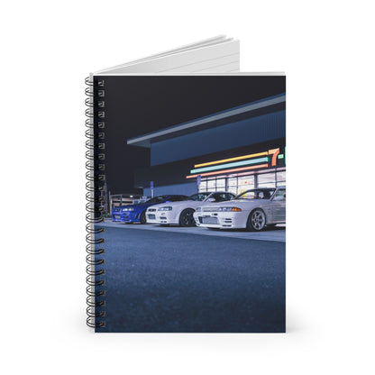 Nissan GTR R34 and R32 Automotive Spiral Notebook #001 - Throttle Designs