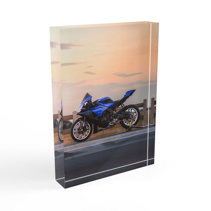 Yamaha R1 Motorcycle Acrylic Photo Block #008 - Throttle Designs