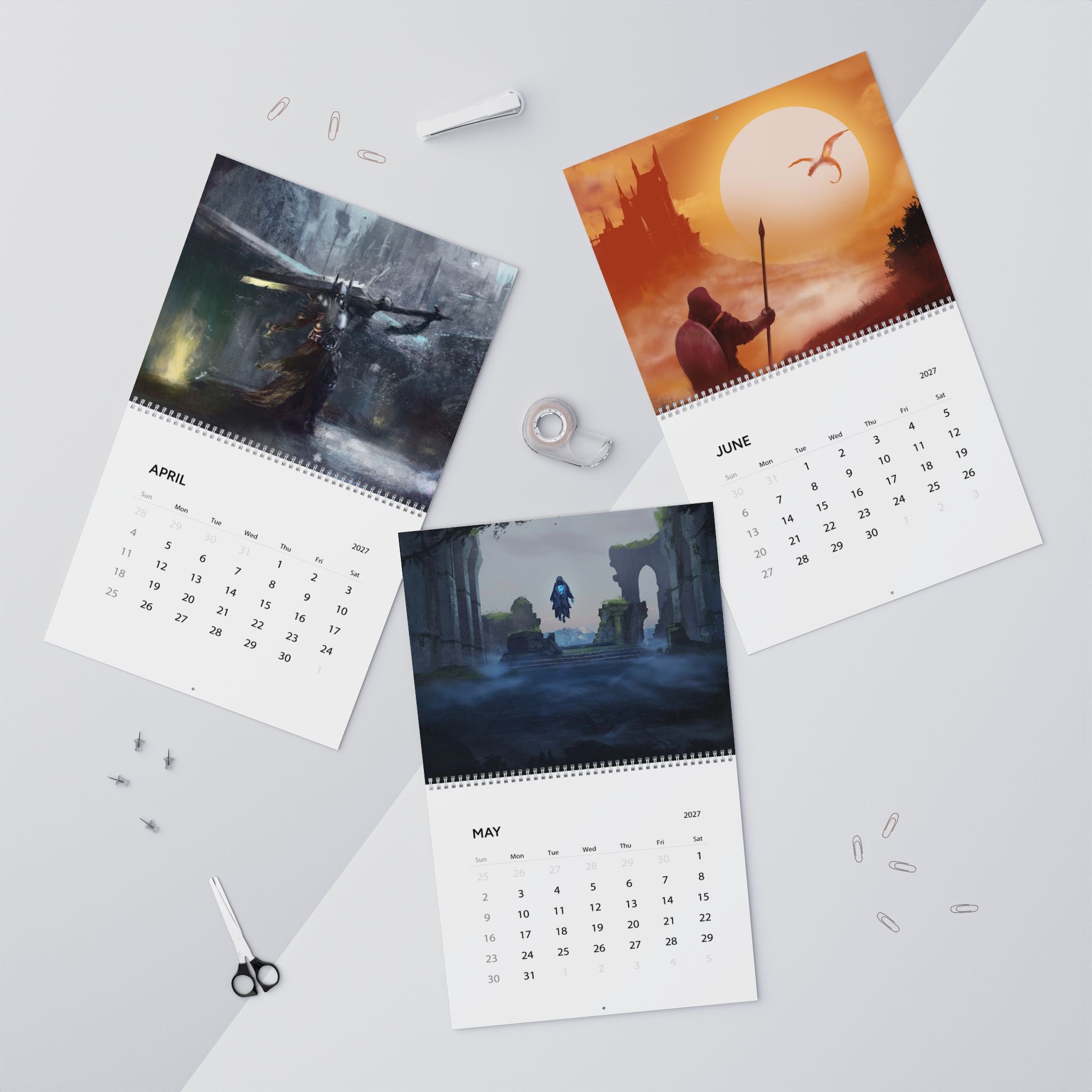 2027 Fantasy Artwork Wall Calendar – Magical Worlds, Dreamlike Scenes & Imaginative Art Collection