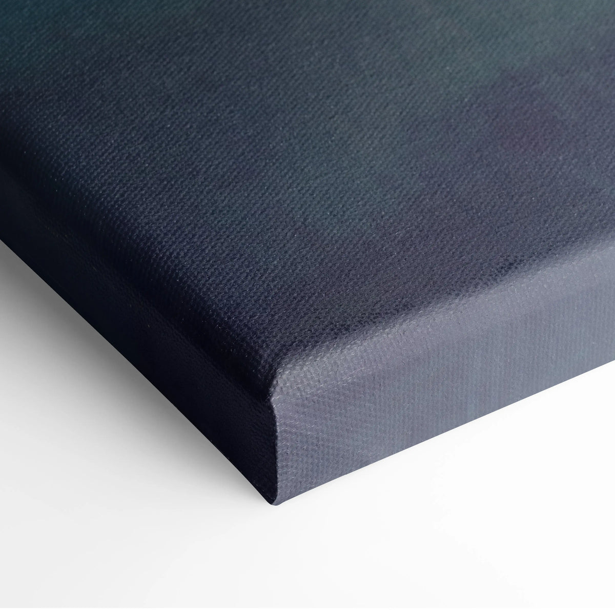 Dark navy canvas wall art with textured woven surface Nissan GT-R inspired widebody supercar print for bedroom decor
