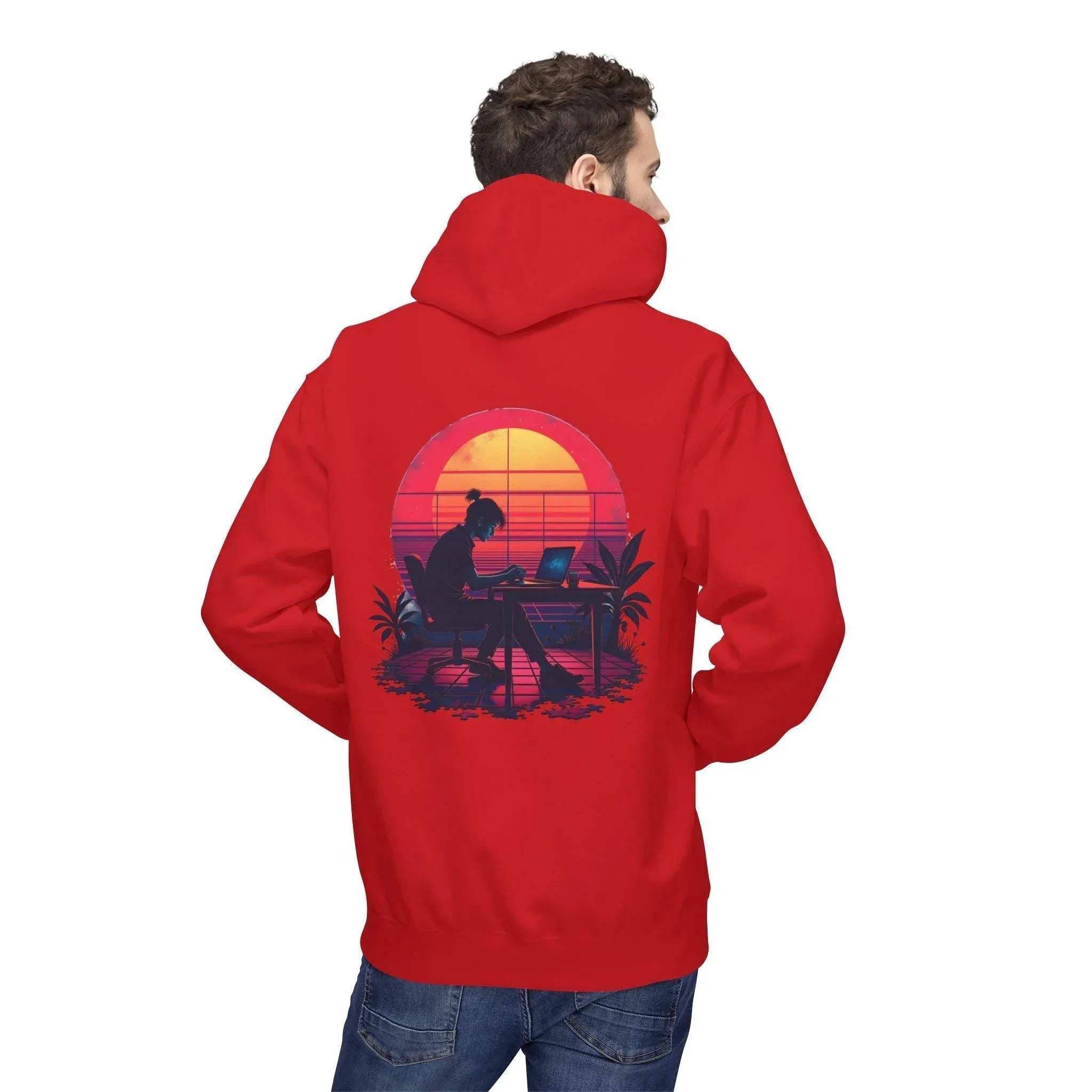 Ultimate Retro Programmer Fleece Hoodie for Comfort and Style