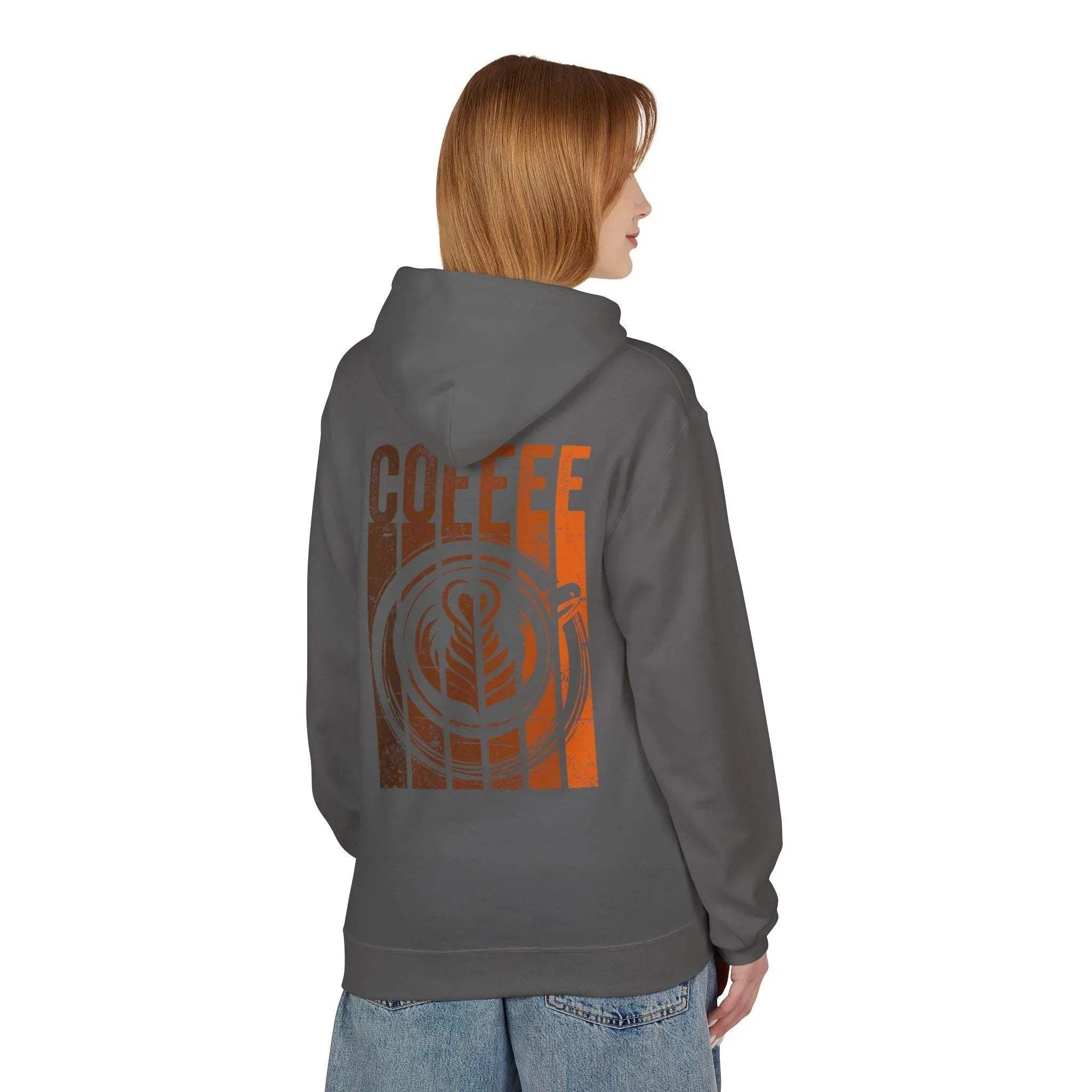 Chic Designer Coffee Fleece Pullover Hoodie for Ultimate Comfort