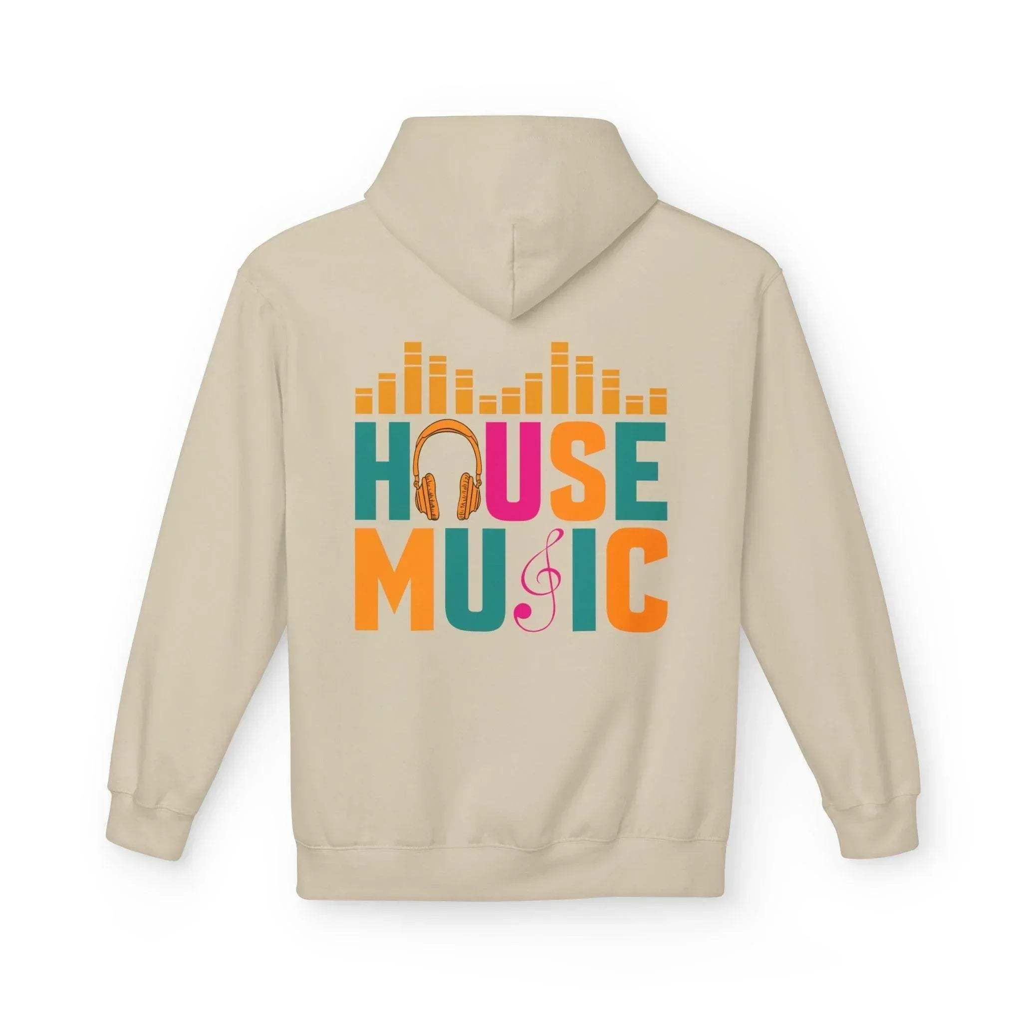 House Music Vibes Fleece Hoodie - Stylish Comfort for Music Lovers