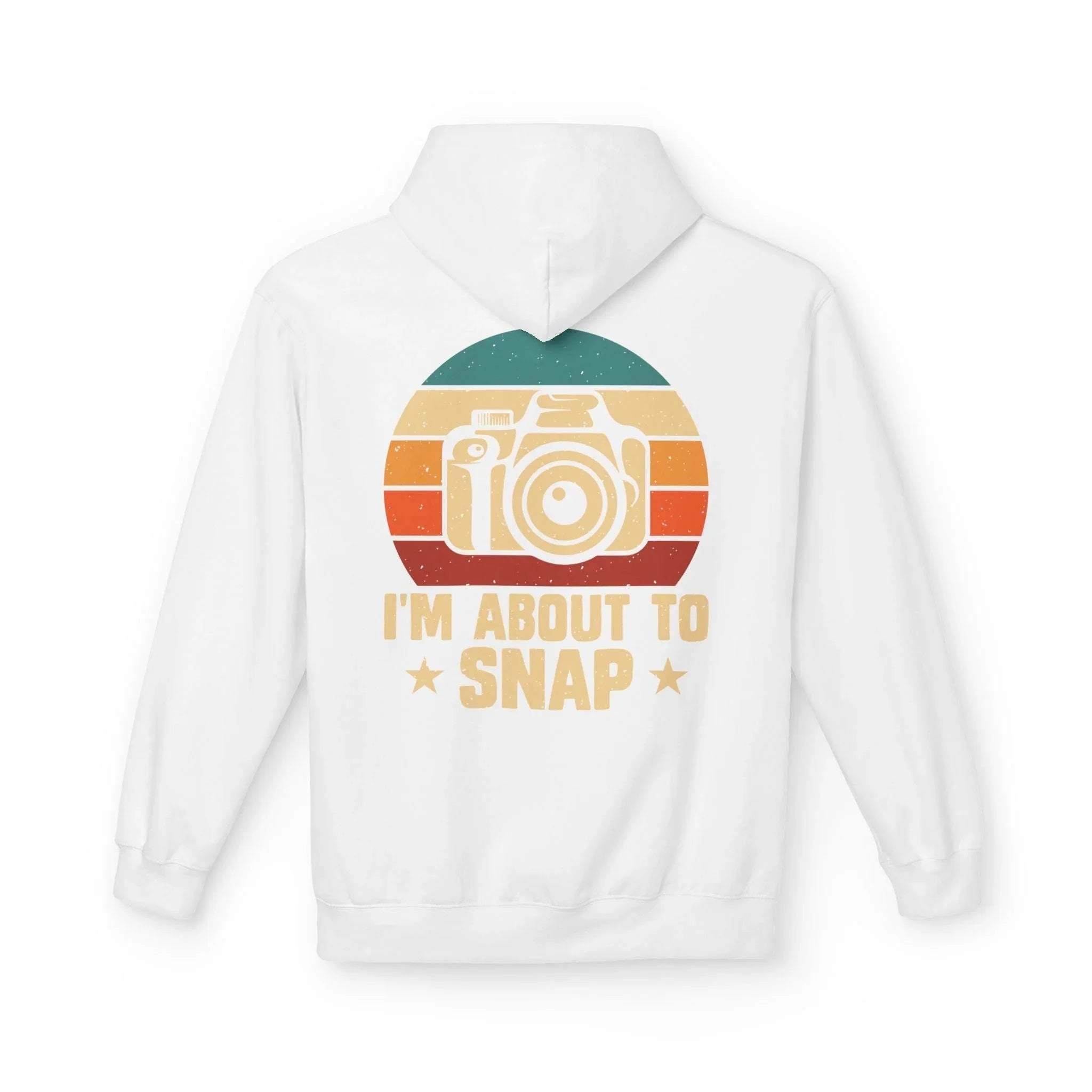 Retro Photographer's "I'm About to Snap" Fleece Hoodie - Stylish Comfort for Creatives