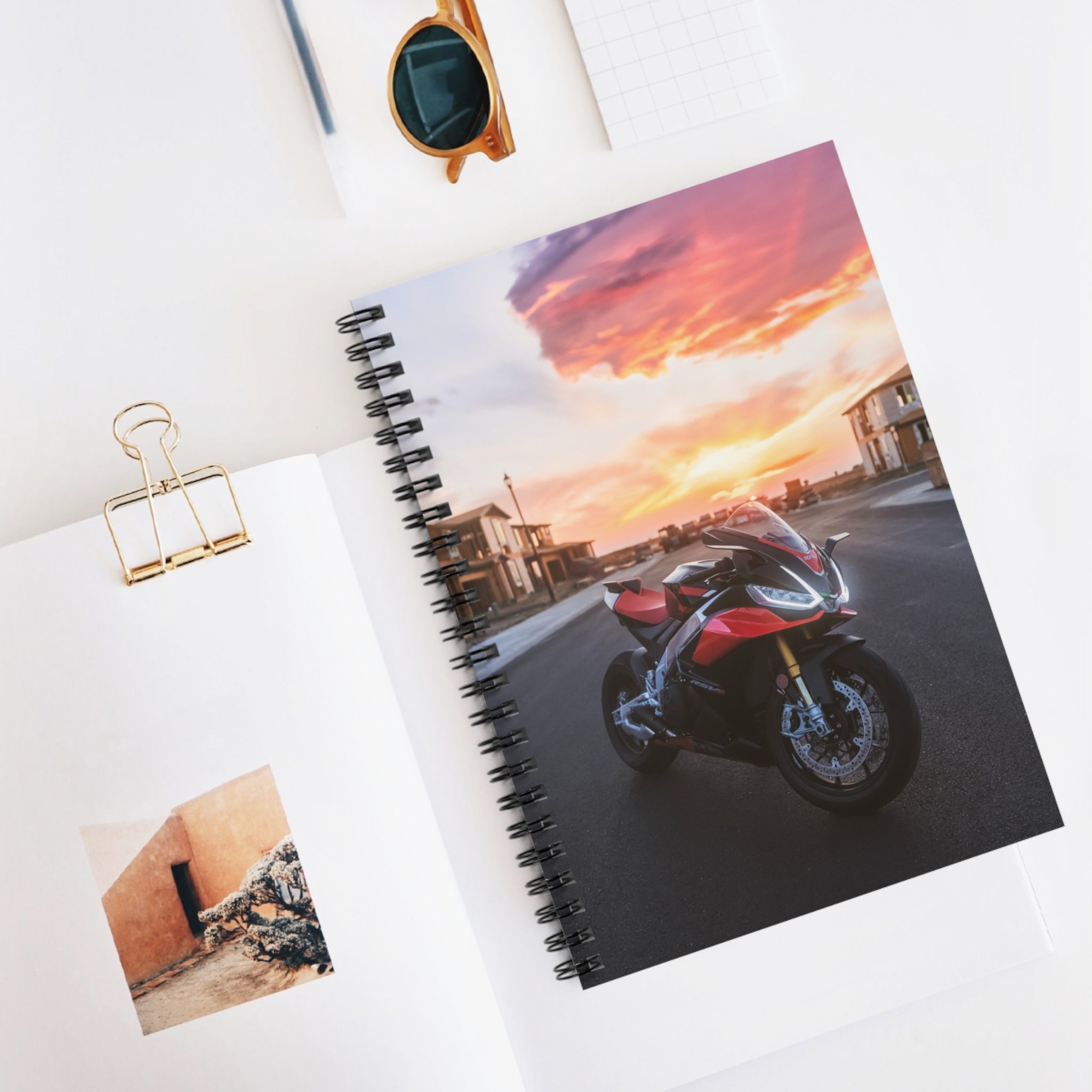 Aprilia RSV4 1100 Factory Motorcycle Spiral Notebook #028 - Throttle Designs