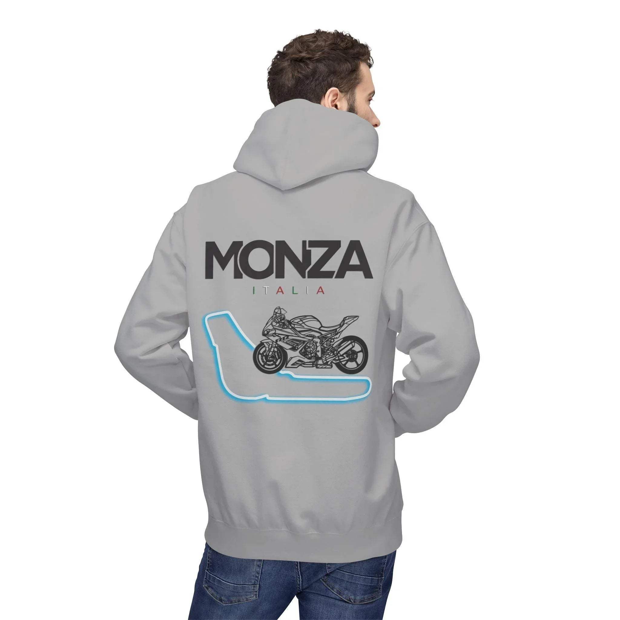 BMW Inspired S1000RR Monza Italia Race Track Fleece Hoodie for Style and Comfort