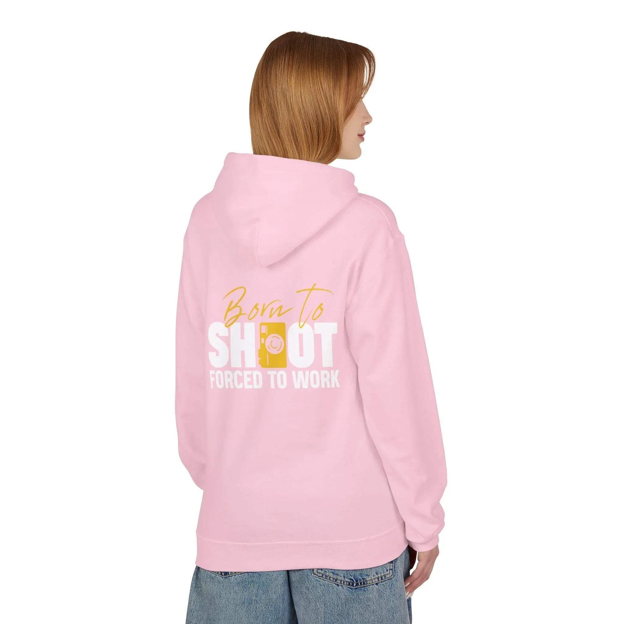 Ultimate Photographer’s Hoodie: 'Born To Shoot, Forced To Work' - Cozy Fleece for Creative Souls