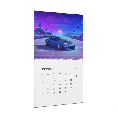 2027 Japanese Car Vaporwave Wall Calendar – JDM Performance, Street Cars & Neon Artwork Collection