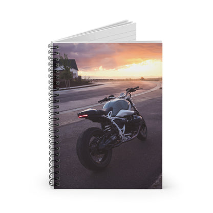 BMW R Nine T Motorcycle Spiral Notebook #004 - Throttle Designs