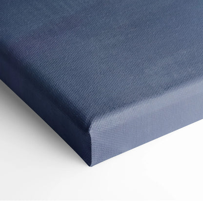 Ferrari 488 pista inspired supercar canvas art featuring deep navy blue woven textured canvas with raised edges